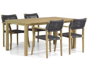 Lifestyle Dallas/Weston 160 cm dining tuinset 5-delig