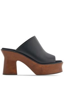 Ferragamo sandales compensées 85 mm en cuir - Noir