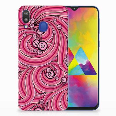 Samsung Galaxy M20 (Power) Hoesje maken Swirl Pink