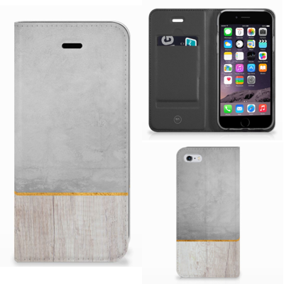 Apple iPhone 6 | 6s Book Wallet Case Wood Concrete Apple iPhone 6 | 6s Book Wallet Case Wood Concrete