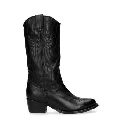 Sacha leren cowboylaarzen zwart Sacha leren cowboylaarzen zwart