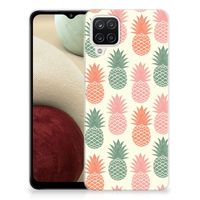 Samsung Galaxy A12 Siliconen Case Ananas - thumbnail