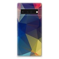 Google Pixel 6 Pro TPU Hoesje Polygon Dark - thumbnail