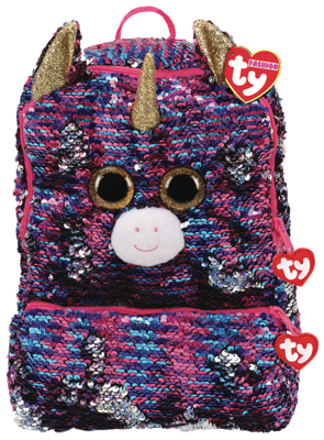 Ty Plush - Sequin Square Backpack - Rosette the Unicorn (TY95058)
