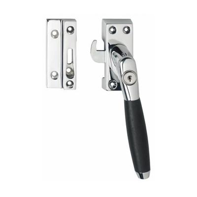 Intersteel Raamsluiting met slot SKG1 rechts Ton 400 chroom met ebbenhout