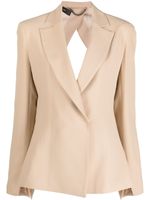 Federica Tosi cut-out-tailored blazer - Tons neutres - thumbnail