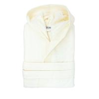 Badjas Velours met Capuchon - Ivoor