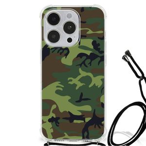 iPhone 14 Pro Doorzichtige Silicone Hoesje Army Dark