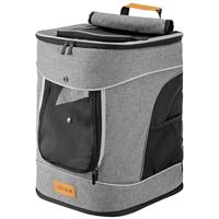 Cadoca Hondenrugzak tot 12kg - Draagcomfort - Veiligheid - Verstelbaar - Grijs