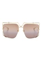 VALENTINO GARAVANI EYEWEAR lunettes de soleil oversize V-Light - Or