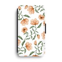 Peachy flowers: iPhone XS Max Flip Hoesje