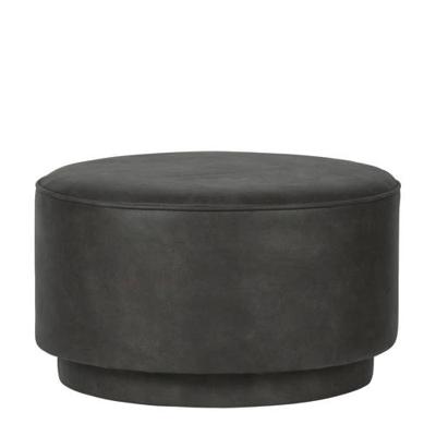 vtwonen eco-leren poef Coffee