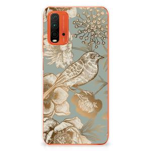 TPU Case voor Xiaomi Poco M3 Vintage Bird Flowers