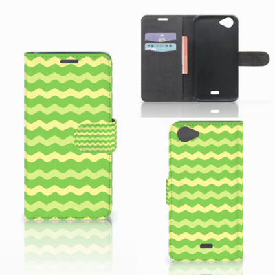 Wiko Rainbow Jam Telefoon Hoesje Waves Green