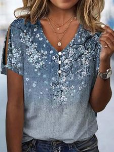 Floral Casual Jersey Loose Shirt