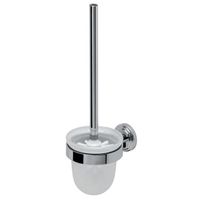 Geesa Naxos Toiletborstel met houder Chroom (witte borstelkop) 916211-02