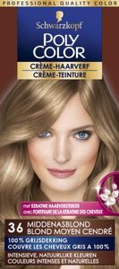 Poly Color Creme haarverf 36 midden asblond (90 ml)