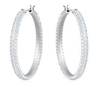 Swarovski 5389432 Oorringen Stone Hoop zilverkleurig 35 mm - thumbnail