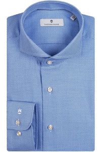 Thomas Maine Tailored Fit Overhemd blauw, Pied De Poule