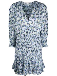 Veronica Beard robe Darrah courte à fleurs - Bleu