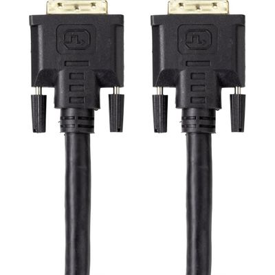 Renkforce RF-4695150 DVI-kabel DVI Aansluitkabel DVI-D 24+1-polige stekker, DVI-D 24+1-polige stekker 20.00 m Zwart Afgeschermd (dubbel), Met Ferrietkern,