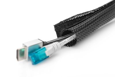 Digitus DA-90507 Kabelslang Polyester Zwart flexibel (l x b x h) 2 m x 85 mm x 3 mm 1 stuk(s)