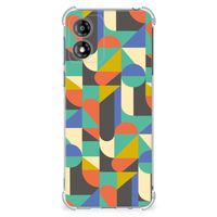 Motorola Moto E13 Doorzichtige Silicone Hoesje Funky Retro