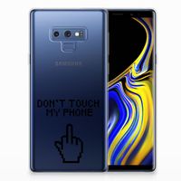 Samsung Galaxy Note 9 Silicone-hoesje Finger Don't Touch My Phone - thumbnail