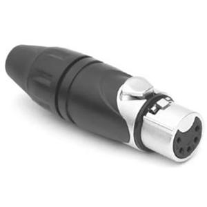 Amphenol AX5F XLR-connector Koppeling, recht Aantal polen: 5 Zwart, Zilver 1 stuk(s)