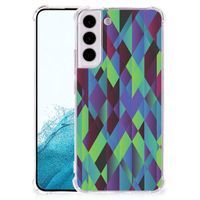 Samsung Galaxy S22 Plus Shockproof Case Abstract Green Blue - thumbnail