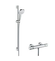 Hansgrohe Croma Select E doucheset met thermostaatkraan, 3 standen handdouche en 90cm glijstang chroom - thumbnail