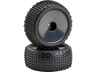 Absima 1:10 Buggy Complete wielen Pin line Schijf Zwart 1 paar