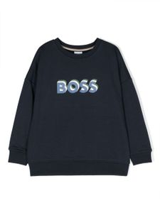 BOSS Kidswear sweat à logo imprimé - Bleu