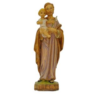 Jozef beeldje - met Jezus op zijn arm - 15 cm - polystone   -