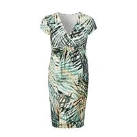 Noppies zwangerschaps- en voedingsjurk Eden met all over print en plooien multicolor