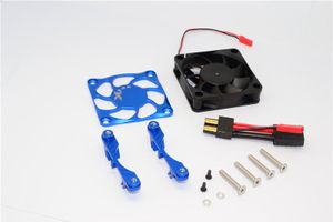 GPM - Aluminium Motor Heatsink with Cooling Fan - Blue - Traxxas X-Maxx