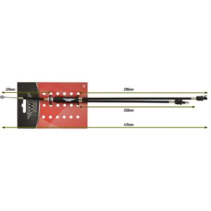 VWP VWP Boven remkabel cpl. m/stelb. 475mm zwart freestyle