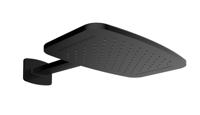 Mueller waterval hoofddouche inclusief douchearm 40x25 mat zwart