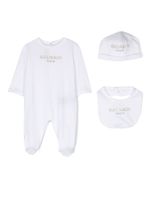 Balmain Kids trousseau de naissance à logo imprimé - Blanc