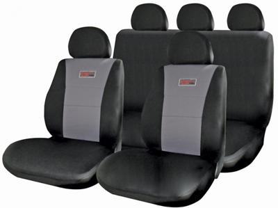 Race Sport stoelhoezenset GT uni polyester zwart/grijs 11 delig Race Sport stoelhoezenset GT uni polyester zwart/grijs 11 delig