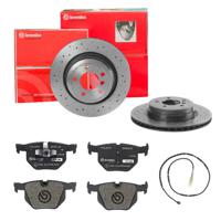 Remmenset, remschijf BREMBO, Remschijftype: Geperforeerd / Geventileerd, Inbouwplaats: Achteras: , u.a. für BMW - thumbnail