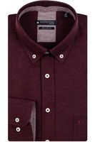 Giordano Regular Fit Flanellen Overhemd rood, Effen - thumbnail