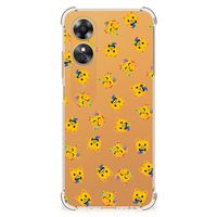 Doorzichtige Silicone Hoesje voor OPPO A17 Katten Emojis