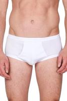 Beeren 2-pak heren heup slip wit - met gulp M3000-100% katoenen Beeren ondergoed - Senioren - Met sluiting - S - Wit