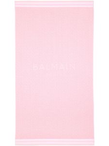 Balmain serviette à motif monogrammé en jacquard - Rose