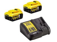 DeWalt DCB115P2 18V starterset (2x 5.0Ah accu) DCB184 + oplader DCB115 - DCB115P2-QW - thumbnail