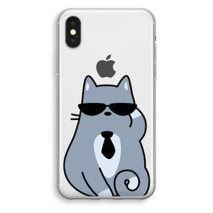 Cool cat: iPhone XS Transparant Hoesje