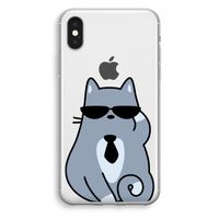 Cool cat: iPhone XS Transparant Hoesje - thumbnail