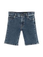 Dolce & Gabbana Kids short en jean à plaque logo - Bleu - thumbnail