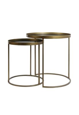 Light & Living Bijzettafel Talek Set van 2 stuks - Brons - Rond